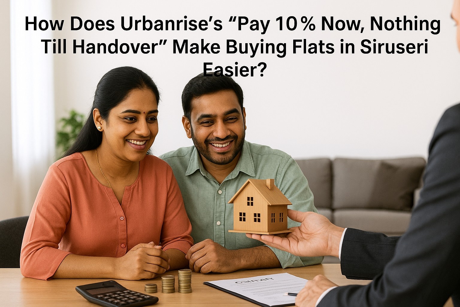 How Does Urbanrise’s “Pay 10% Now, Nothing Till Handover” Make Buying Flats in Siruseri Easier?